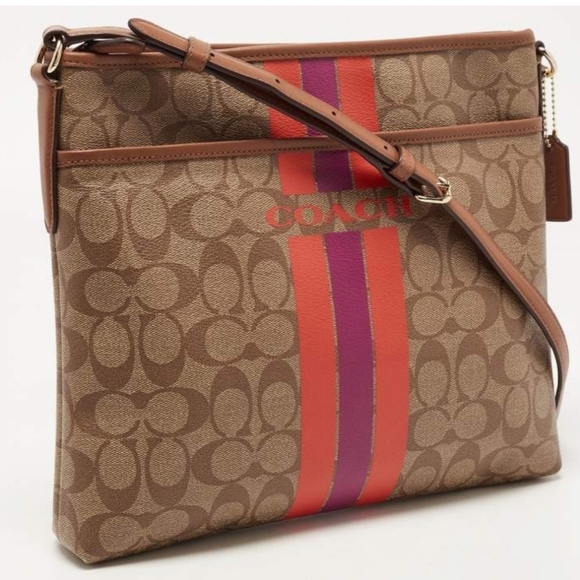 Coach Varsity Stripe Monogram Crossbody Bag - Picture 3 of 7